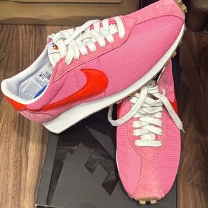 Nike Women's Pink and Red Sneakers